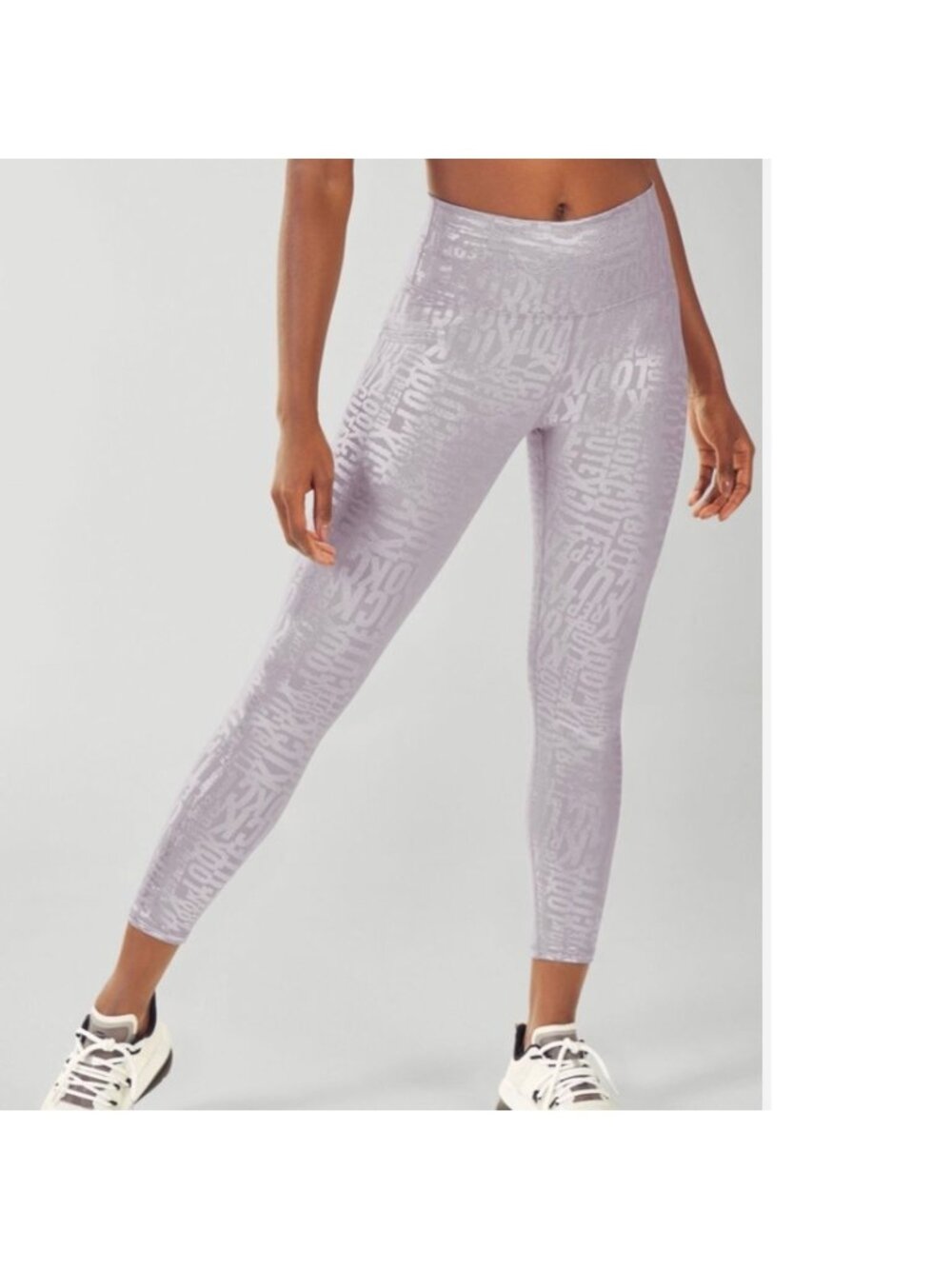 Fabletics Powerhold Silver High Waist 7/8 Leggings Size XS
